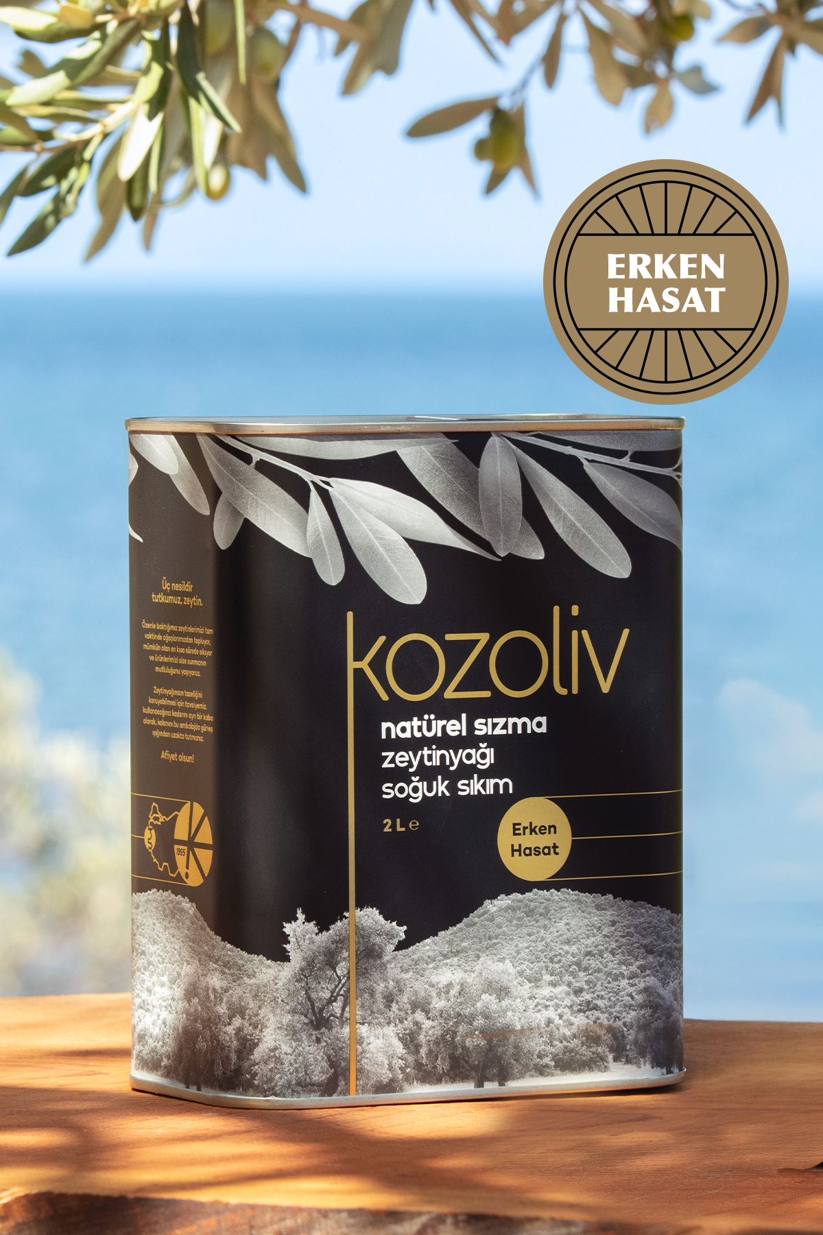 2024-25 Erken Hasat Soğuk Sıkım Zeytinyağı 2 Lt Erken Hasat Natürel Sızma Zeytinyağı