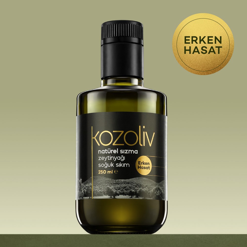 2025-26 Yeni Sezon Erken Hasat Soğuk Sıkım Zeytinyağı 250 ML Cam Şişe Erken Hasat Natürel Sızma Zeytinyağı