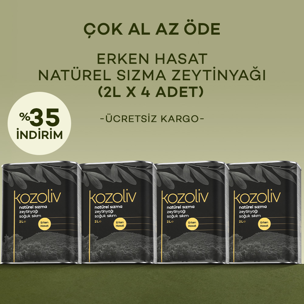 2025-26 Yeni Sezon Erken Hasat Soğuk Sıkım Zeytinyağı 4'lü 2 LT Erken Hasat Natürel Sızma Zeytinyağı