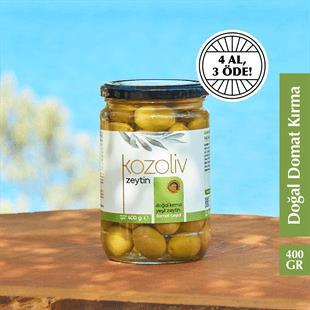 Doğal Domat Çeşidi Kırma Yeşil Zeytin 400 gr