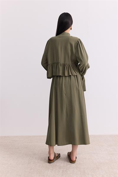 Bluz Etek Takım Olive Green