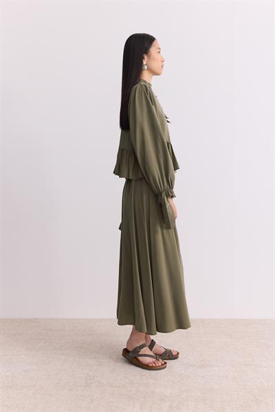 Bluz Etek Takım Olive Green