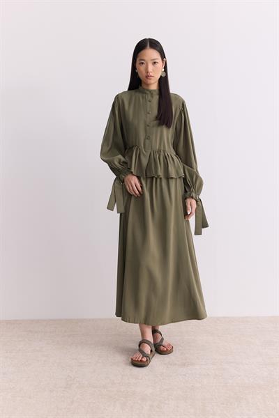 Bluz Etek Takım Olive Green