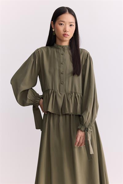 Bluz Etek Takım Olive Green