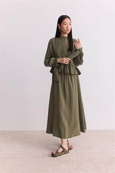 Bluz Etek Takım Olive Green