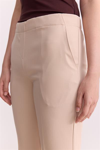 İspanyol Paça Pantolon Bej