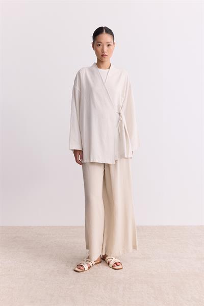 Keten Kruvaze Kapama Kimono