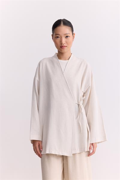 Keten Kruvaze Kapama Kimono