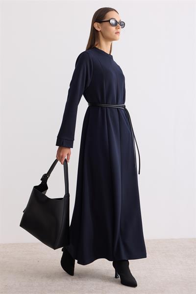 Modal Kumaş A Form Elbise Lacivert