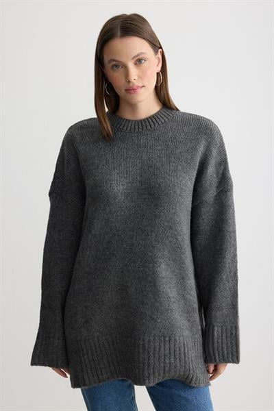 Oversize Triko Kazak Antrasit