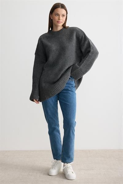 Oversize Triko Kazak Antrasit