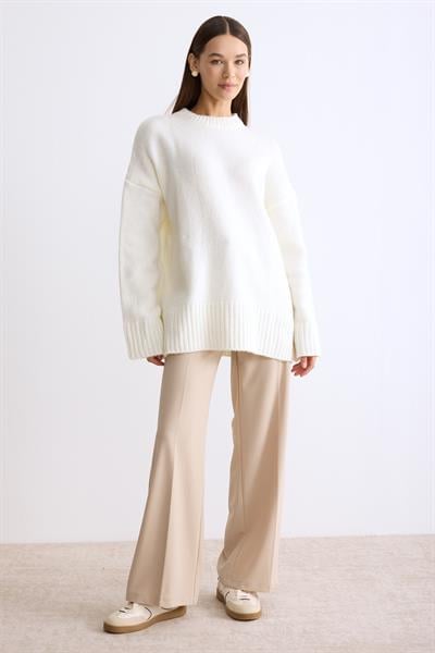 Oversize Triko Kazak Ekru