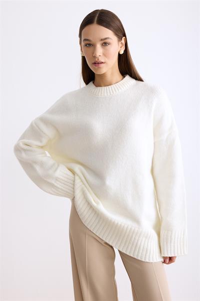 Oversize Triko Kazak Ekru