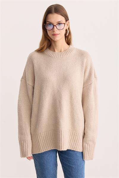 Oversize Triko Kazak Kum Beji