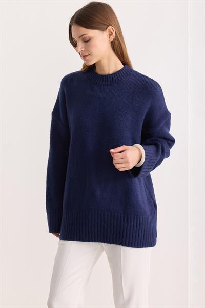 Oversize Triko Kazak Lacivert