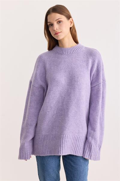 Oversize Triko Kazak Lila