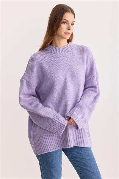 Oversize Triko Kazak Lila