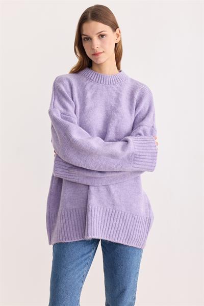 Oversize Triko Kazak Lila