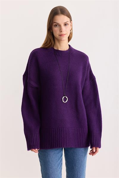 Oversize Triko Kazak Mor