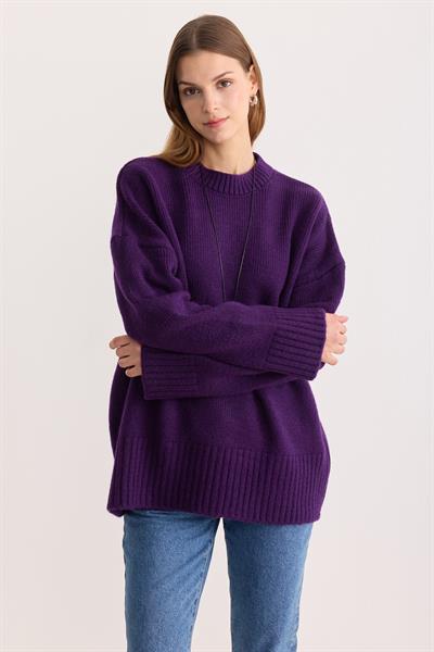 Oversize Triko Kazak Mor