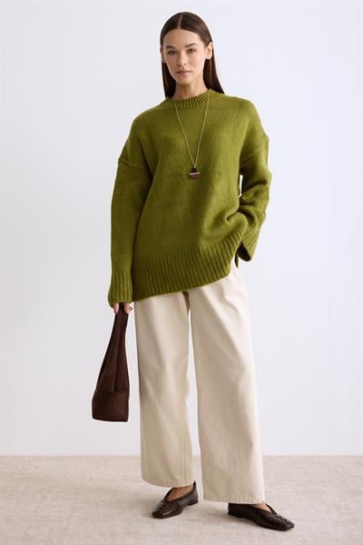 Oversize Triko Kazak Olive