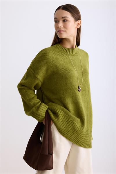 Oversize Triko Kazak Olive