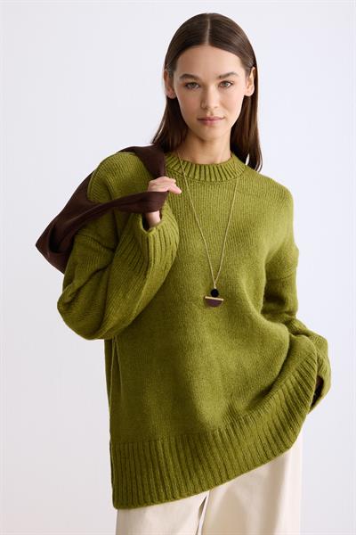 Oversize Triko Kazak Olive