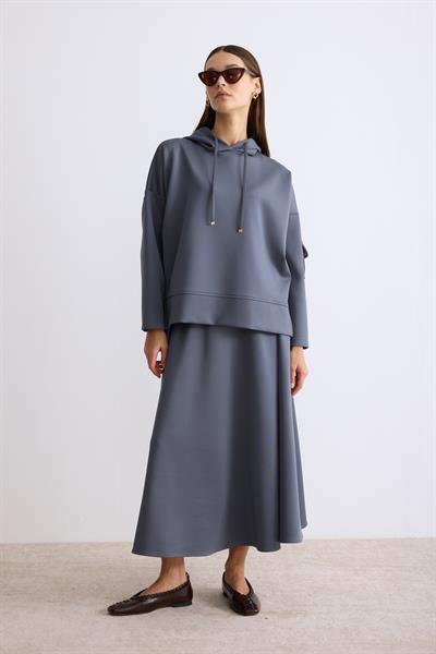 Puf Scuba Etekli Takım Kurşuni