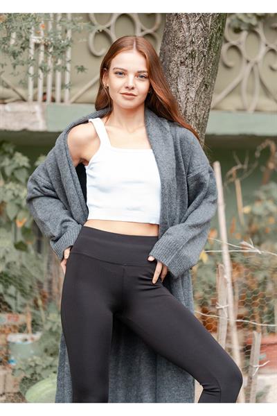 Kadın Askılı Crop Atlet
