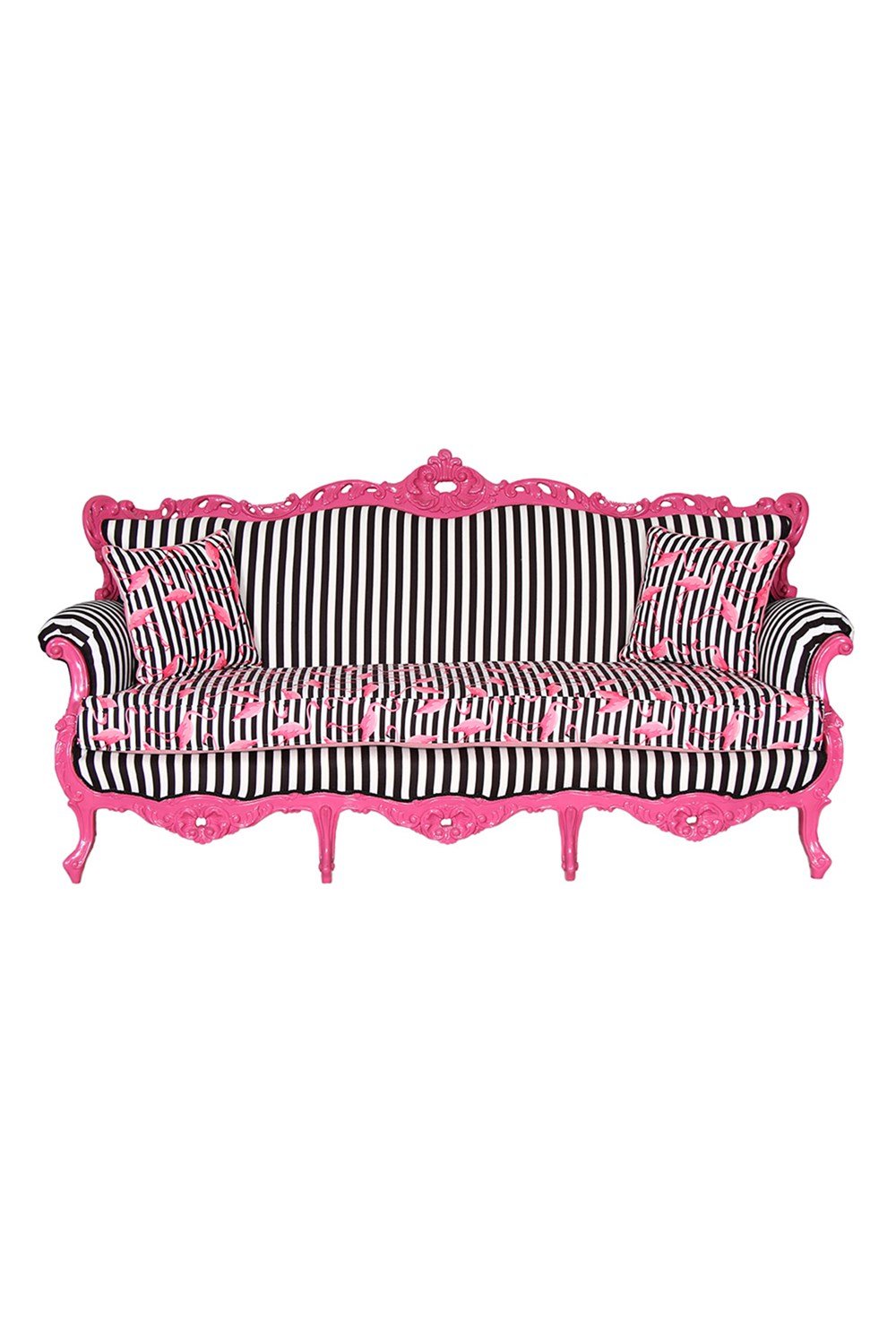 3A Mobilya Flamingo Pink Oymalı Kanepe