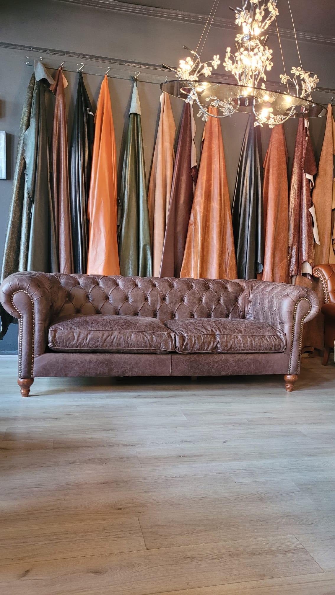 3A MOBİLYA HAKİKİ DERİ NOTTİNGHAM CHESTERFİELD 