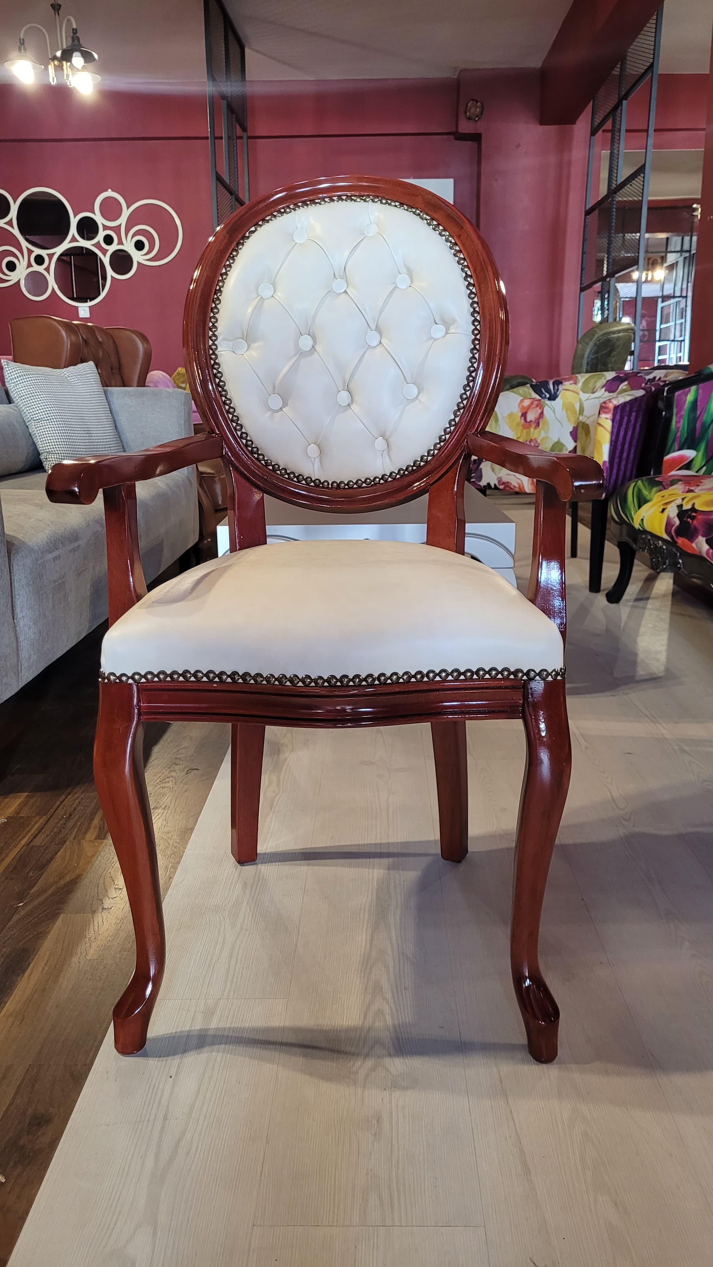 3A MOBİLYA MADALYON KOLLU SANDALYE