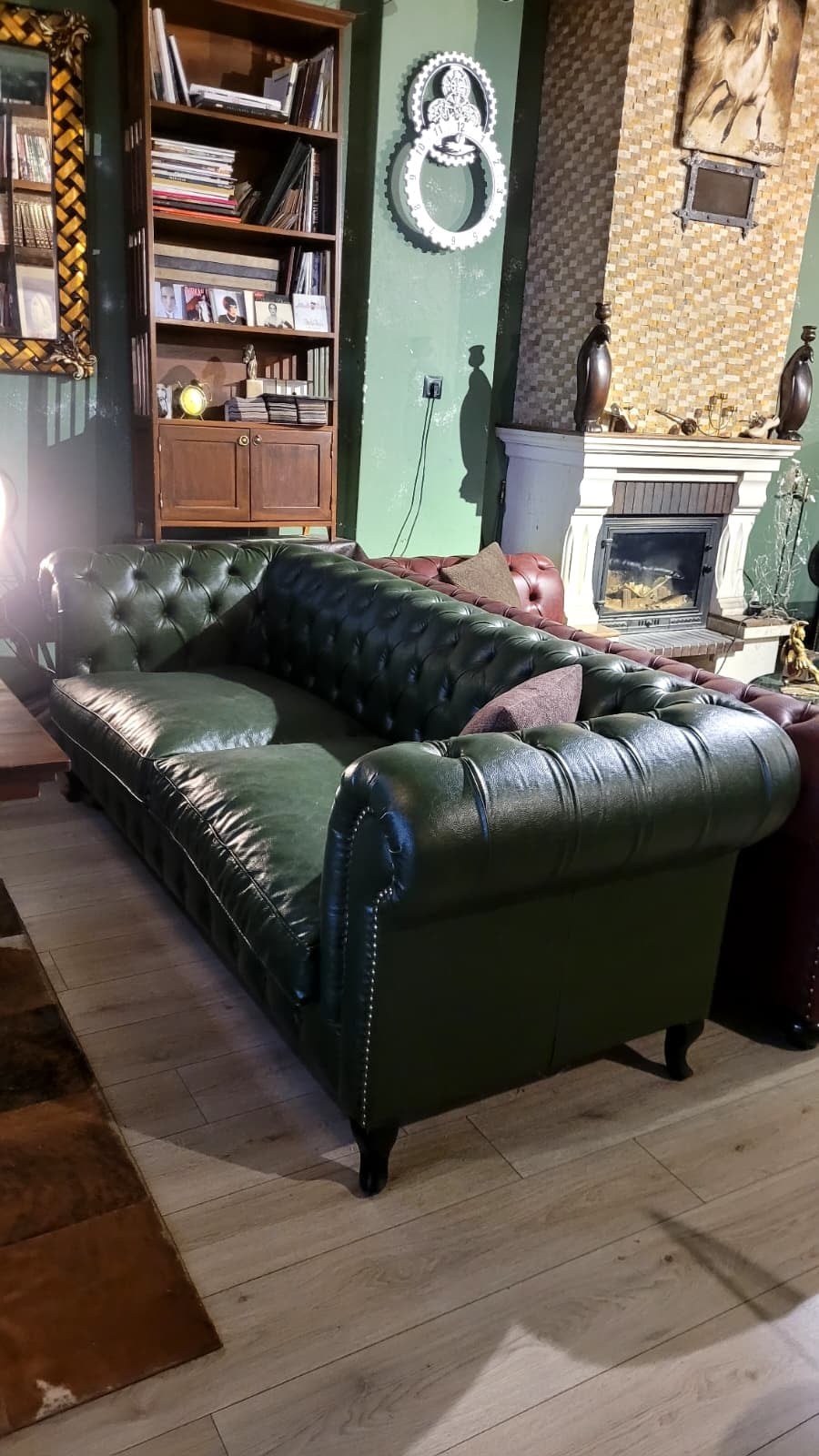 3A MOBİLYA MAYA GREEN CHESTERFİELD 