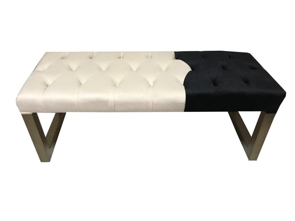 3A Mobilya White&Black Modern Puf