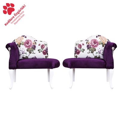 3A Mobilya 2 li Salkım Hanım Mor Josephine