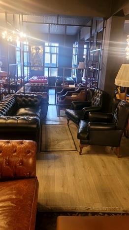 3A MOBİLYA HAKİKİ DERİ BLACK LİNE CHESTERFİELD TAKIMI 