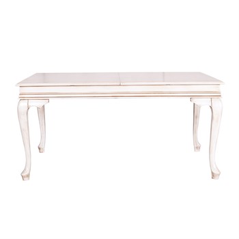 3A Mobilya Eskitme Krem Lake Lükens Masa - Beyaz