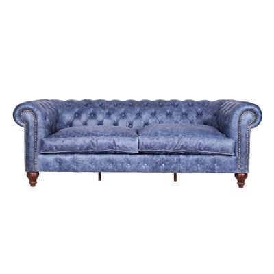 3A Mobilya Gerçek Deri Pisa Chesterfield