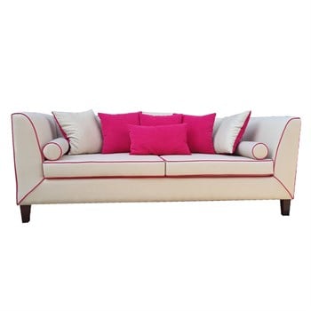 3A Mobilya Krem Fuşya Kanepe