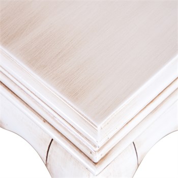 3A Mobilya Eskitme Krem Lake Lükens Masa - Beyaz