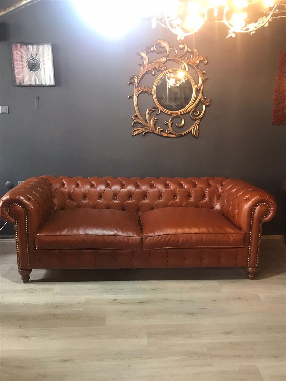 3A HAKİKİ DERİ LEİCESTER CHESTERFİELD