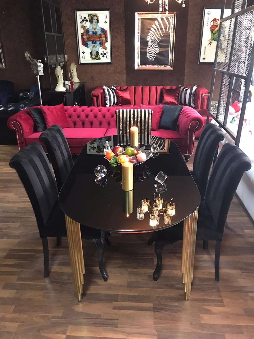 3A LUXURY GOLD & BLACK YEMEK TAKIMI