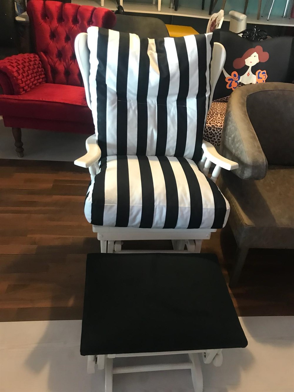 3A MOBİLYA BLACK AND WHİTE BERJER