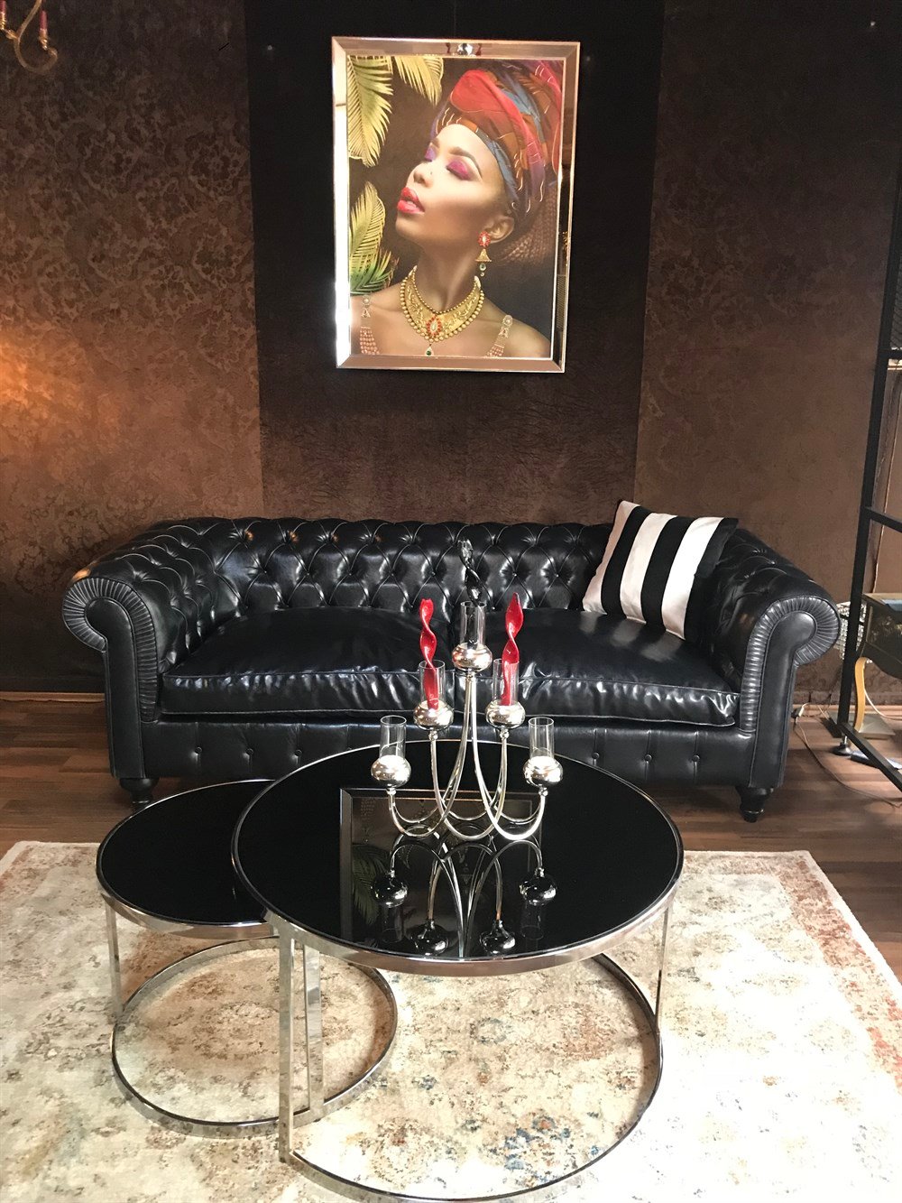 3A MOBİLYA BLACK İTHAL PULLAP CHESTERFİELD