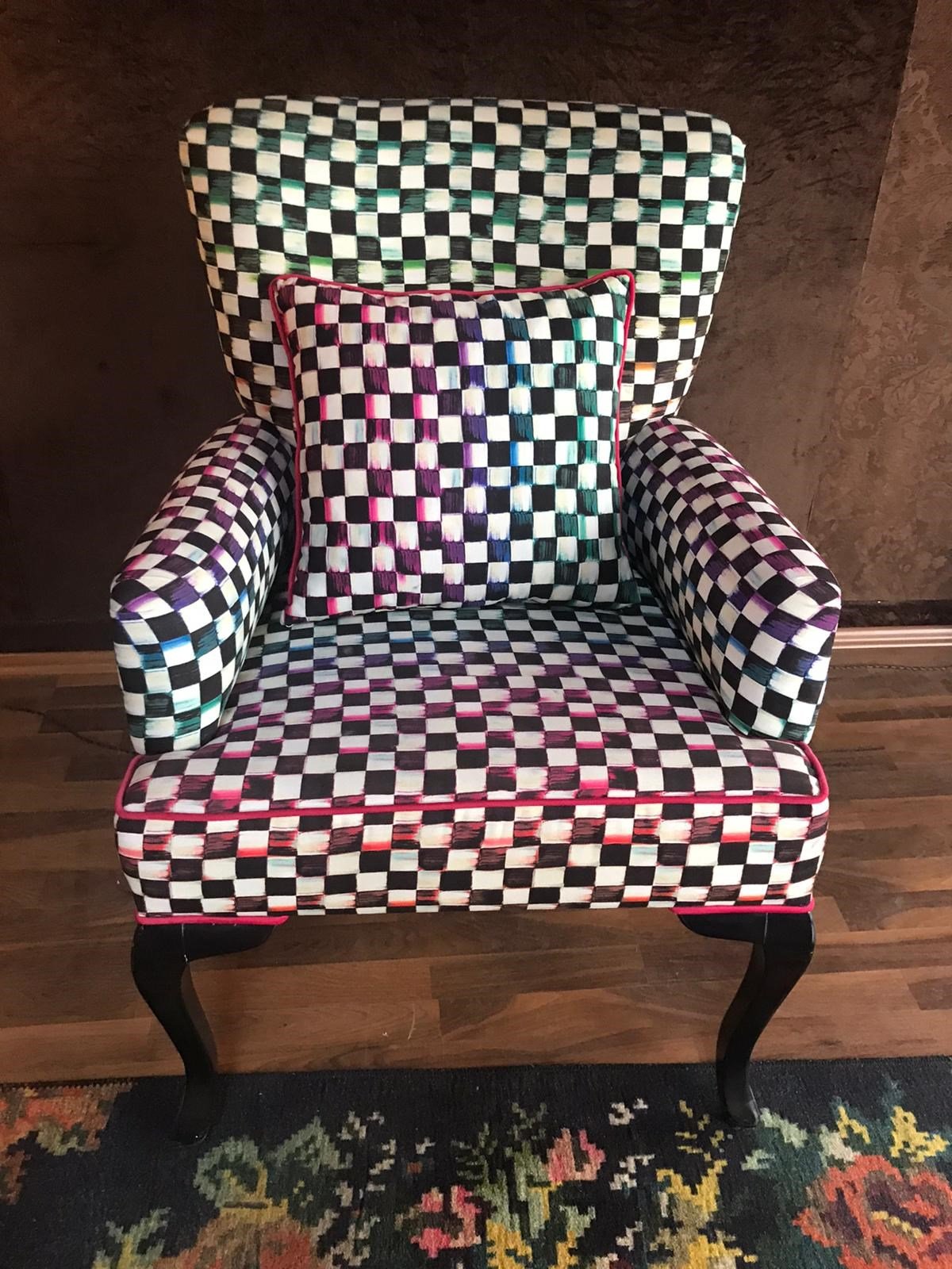 3A Mobilya Black-White Berjer