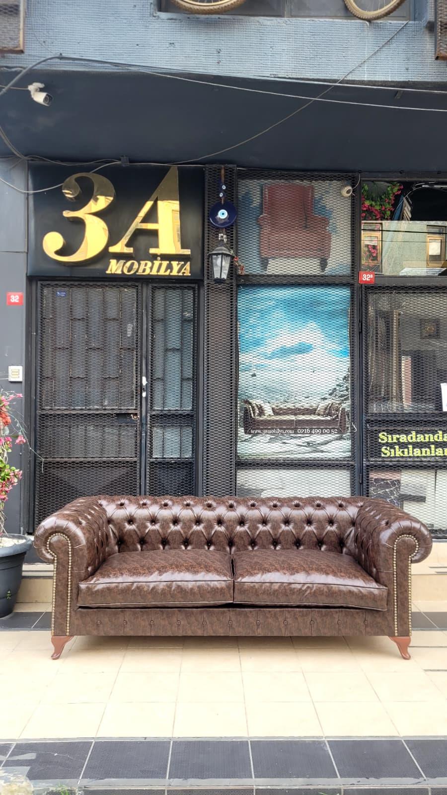3A MOBİLYA BROWN MAGİC CHESTERFİELD 