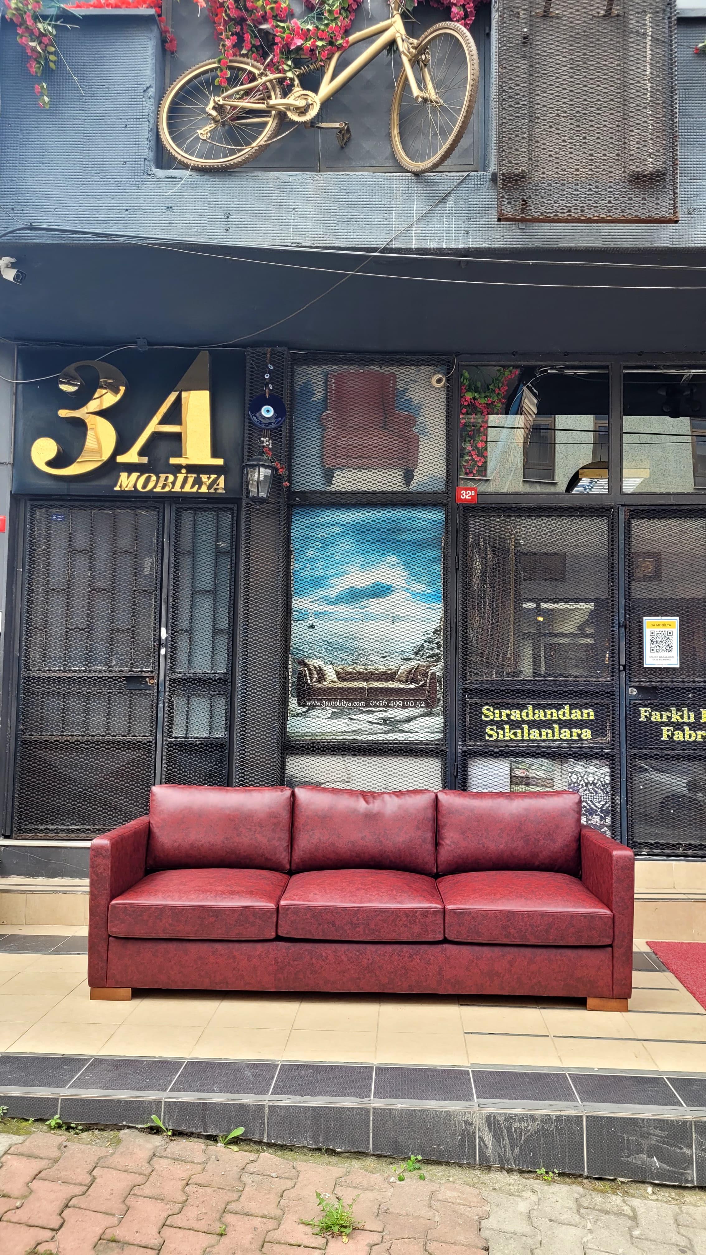 3A MOBİLYA BURGUNDY MODERN KANEPE