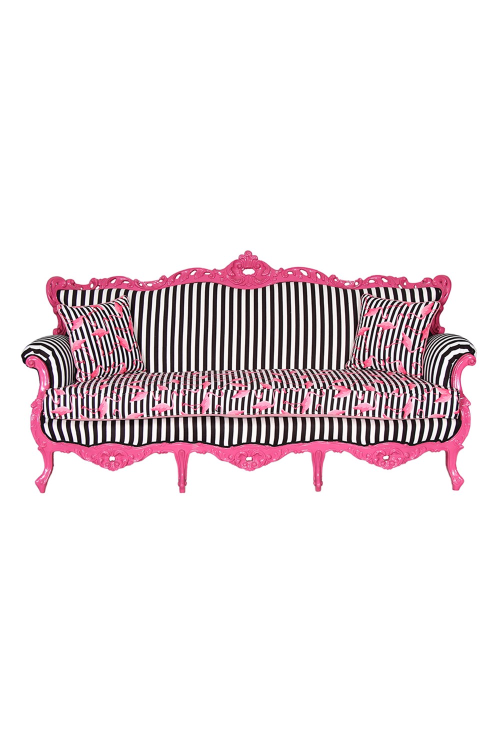 3A Mobilya Flamingo Pink Oymalı Kanepe