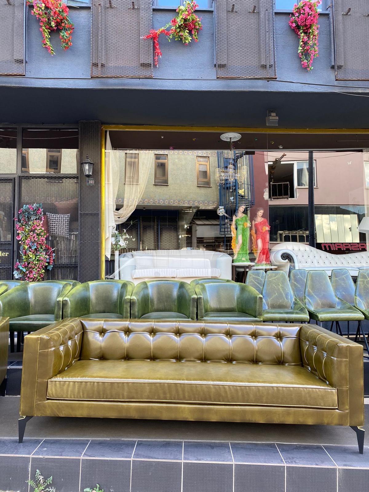 3A MOBİLYA HAKİKİ İTALYAN DERİ LİCESTER KOLTUK TAKIMI 3+1+1