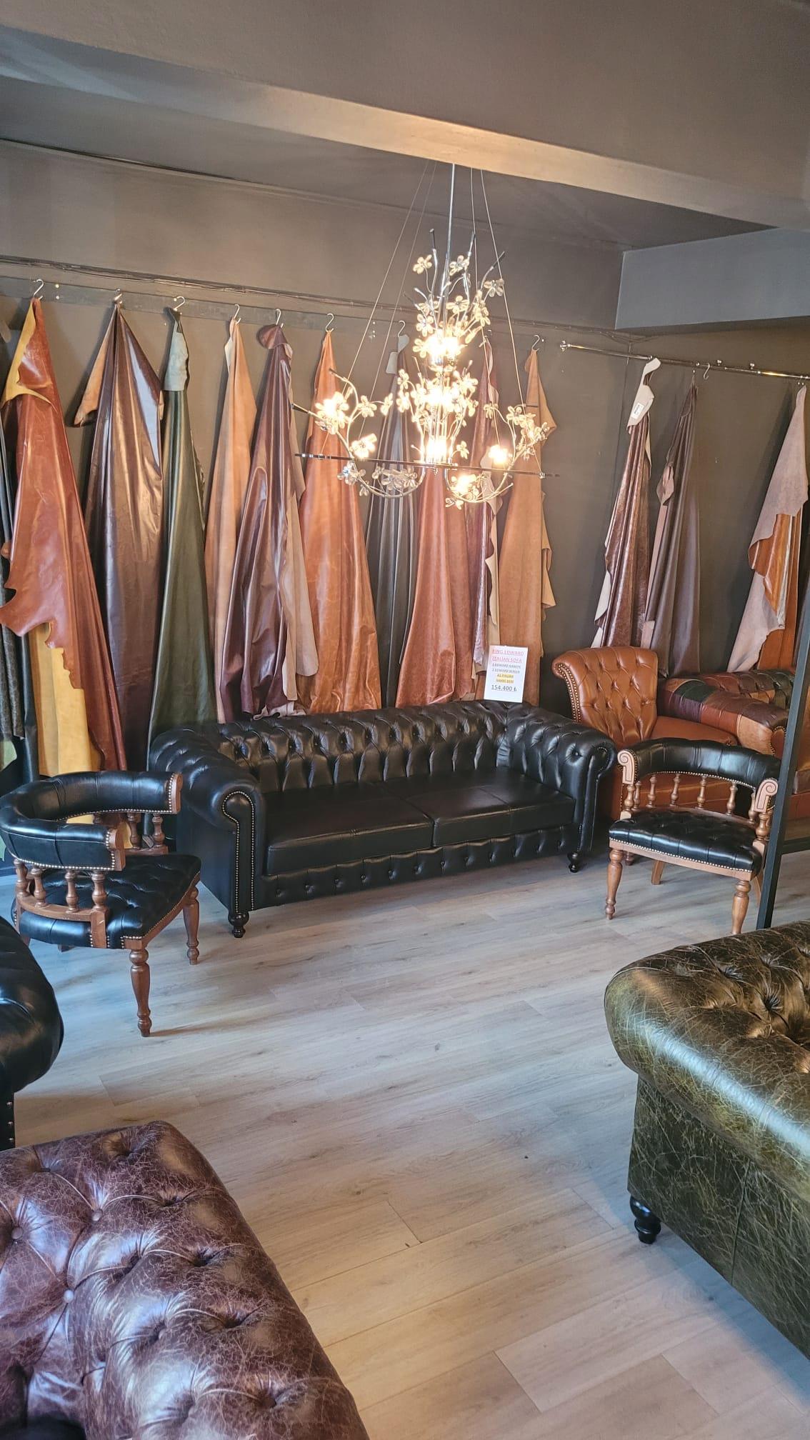 3A MOBİLYA HAMİLTON HAKİKİ DERİ CHETERFİELD TAKIMI